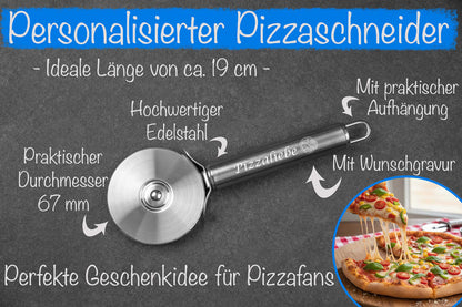 Premium Pizzaschneider personalisiert aus Edelstahl