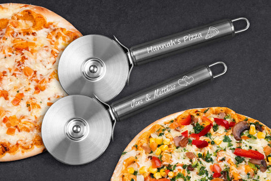 Premium Pizzaschneider personalisiert aus Edelstahl