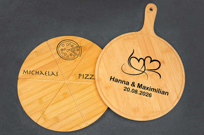 Pizzateller personalisiert aus Bambus • Pizzabrett