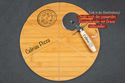 Pizzateller personalisiert aus Bambus • Pizzabrett