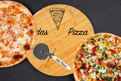 Pizzateller personalisiert aus Bambus • Pizzabrett