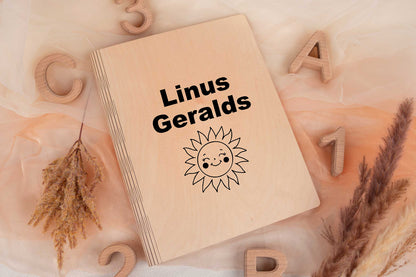Zeugnismappe personalisiert aus Holz