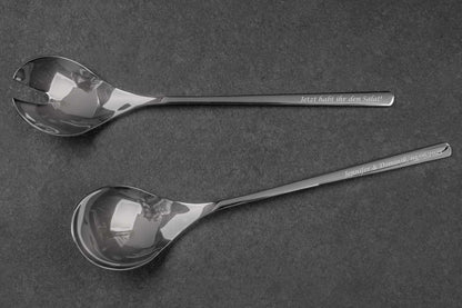 Edelstahl-Salatbesteck mit Deiner Wunschgravur