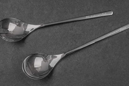 Edelstahl-Salatbesteck mit Deiner Wunschgravur