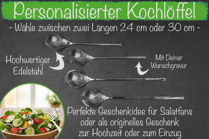 Edelstahl-Salatbesteck mit Deiner Wunschgravur