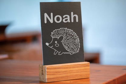 Personalisiertes Schild für Kinder aus Schiefer