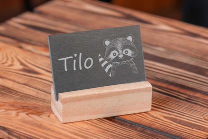 Personalisiertes Schild für Kinder aus Schiefer