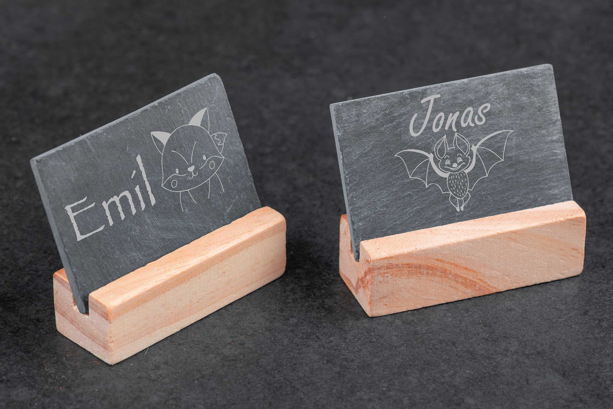 Personalisiertes Schild für Kinder aus Schiefer