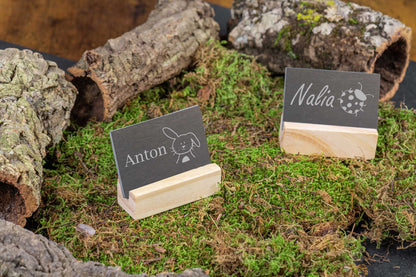 Personalisiertes Schild für Kinder aus Schiefer