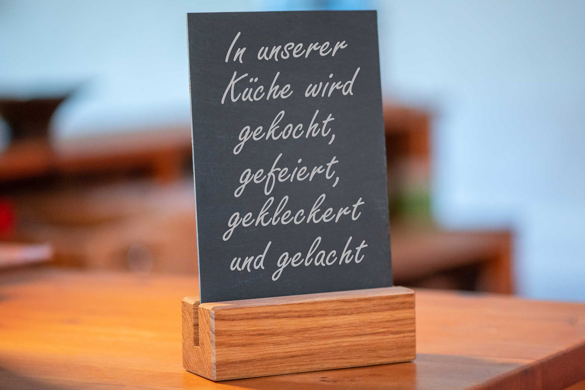 Personalisiertes Schieferschild für die Küche