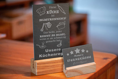 Personalisiertes Schieferschild für die Küche
