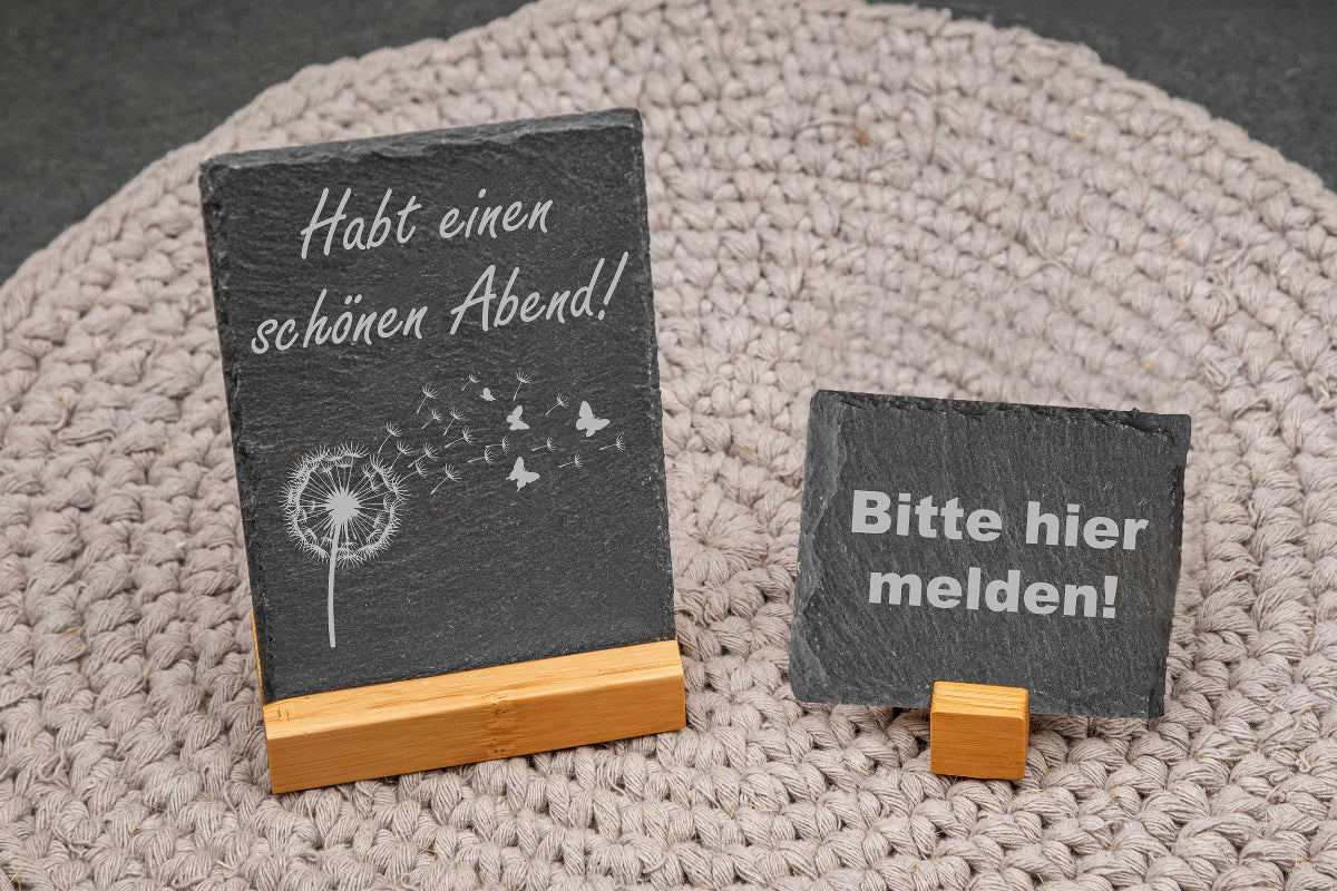 Schieferschild mit deiner Wunschgravur für die Küche • Küchenschild