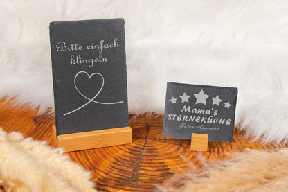 Schieferschild mit deiner Wunschgravur für die Küche • Küchenschild