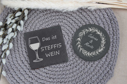 Schiefer Untersetzer personalisiert