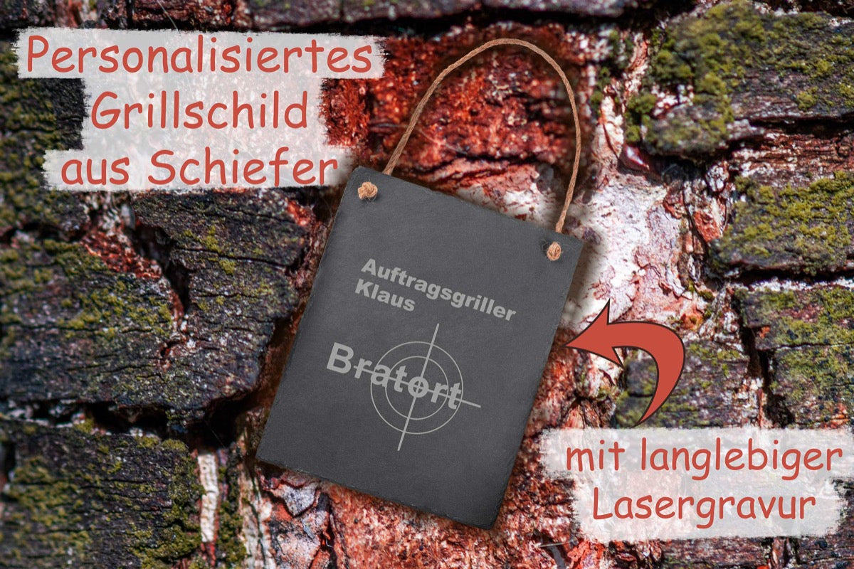 Personalisiertes Grillschild Bratort