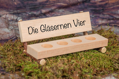 Personalisierte Schnapsbank mit Deiner Wunschgravur und vielen Motiven