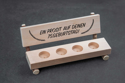 Personalisierte Schnapsbank mit Deiner Wunschgravur und vielen Motiven