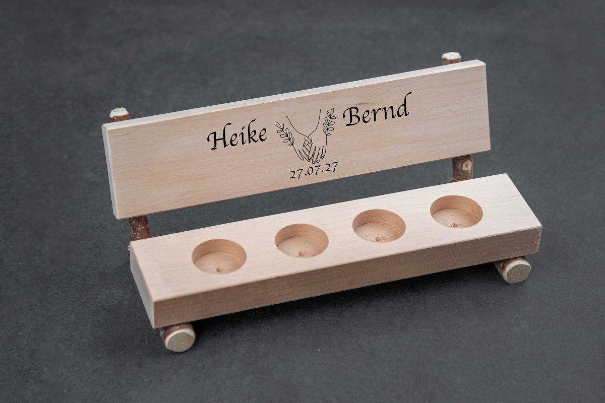 Personalisierte Schnapsbank mit Deiner Wunschgravur und vielen Motiven