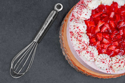 Premium Schneebesen mit Namen personalisiert aus Edelstahl