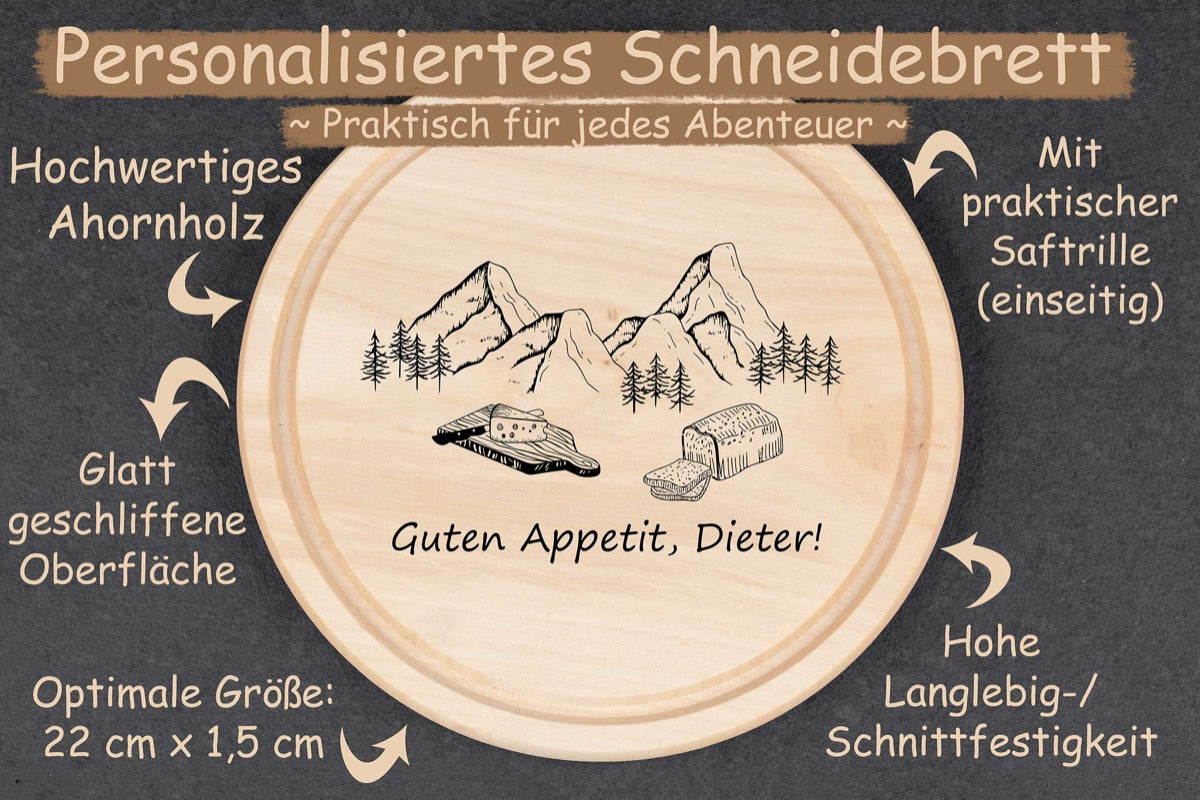 Jausenbrett personalisiert mit Namen