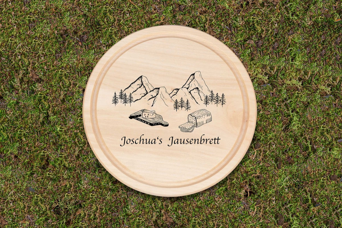 Jausenbrett personalisiert mit Namen