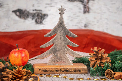 Weihnachtsgeschenk Holz Tannenbaum mit Gravur personalisiert