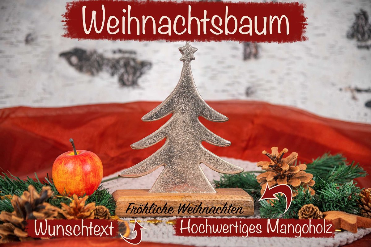 Weihnachtsgeschenk Holz Tannenbaum mit Gravur personalisiert