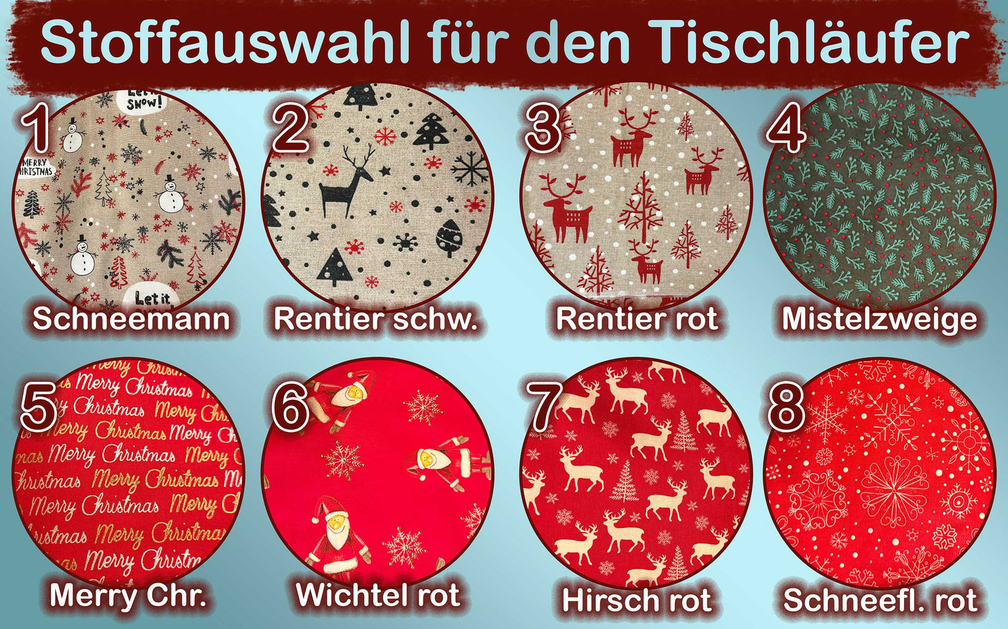 Tischläufer Weihnachten selbstgenäht