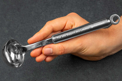 Personalisierter Schöpflöffel aus Edelstahl - Suppenlöffel, Suppenkelle