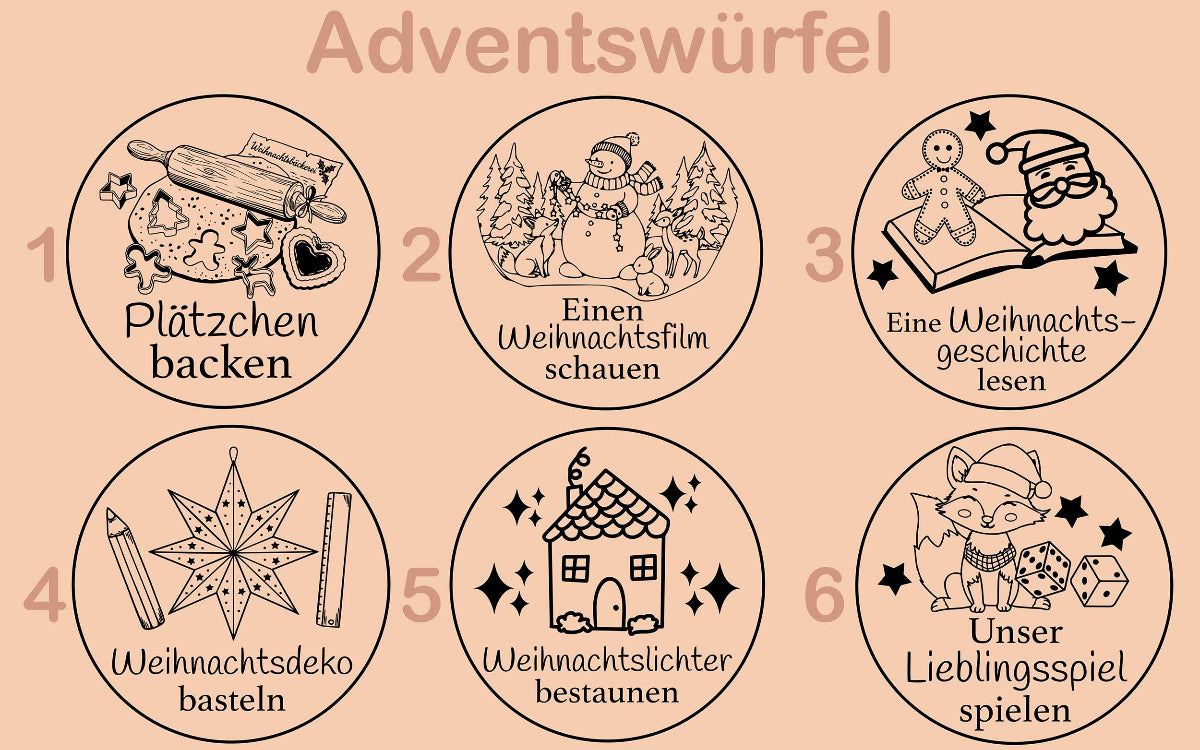 Adventswürfel für Kinder personalisiert • Adventsritual