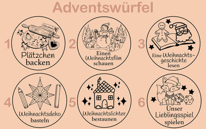 Adventswürfel für Kinder personalisiert • Adventsritual