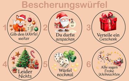 Adventswürfel für Kinder personalisiert • Gemeinsame Weihnachtsaktivitäten