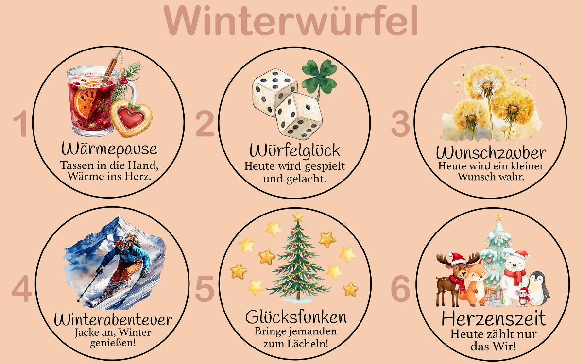 Adventswürfel für Kinder personalisiert • Gemeinsame Weihnachtsaktivitäten