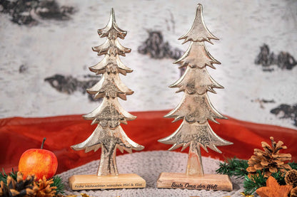 Weihnachtsgeschenk Holz Weihnachtsbaum mit Gravur personalisiert