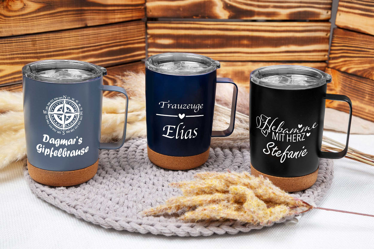 Thermobecher personalisiert mit Name - Trinkbecher aus Edelstahl