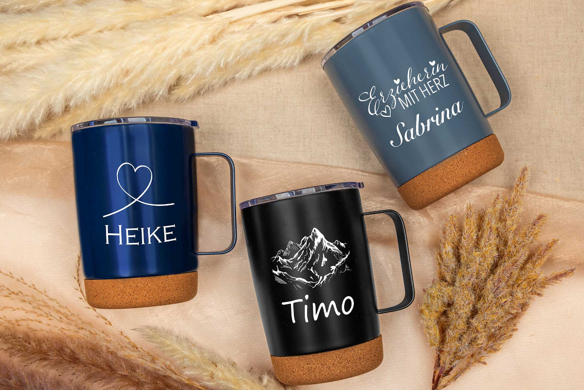 Thermobecher personalisiert mit Name - Trinkbecher aus Edelstahl