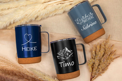 Thermobecher personalisiert mit Name - Trinkbecher aus Edelstahl