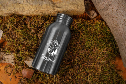 Edelstahl Trinkflasche personalisiert mit Namen - Isolierflasche