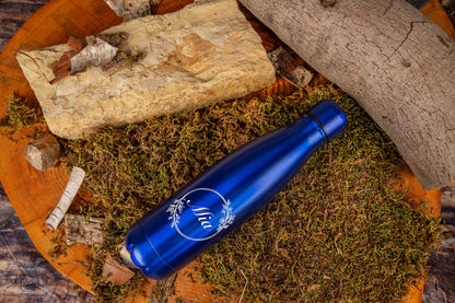 Edelstahl Trinkflasche personalisiert mit Namen - Isolierflasche in sechs Farben