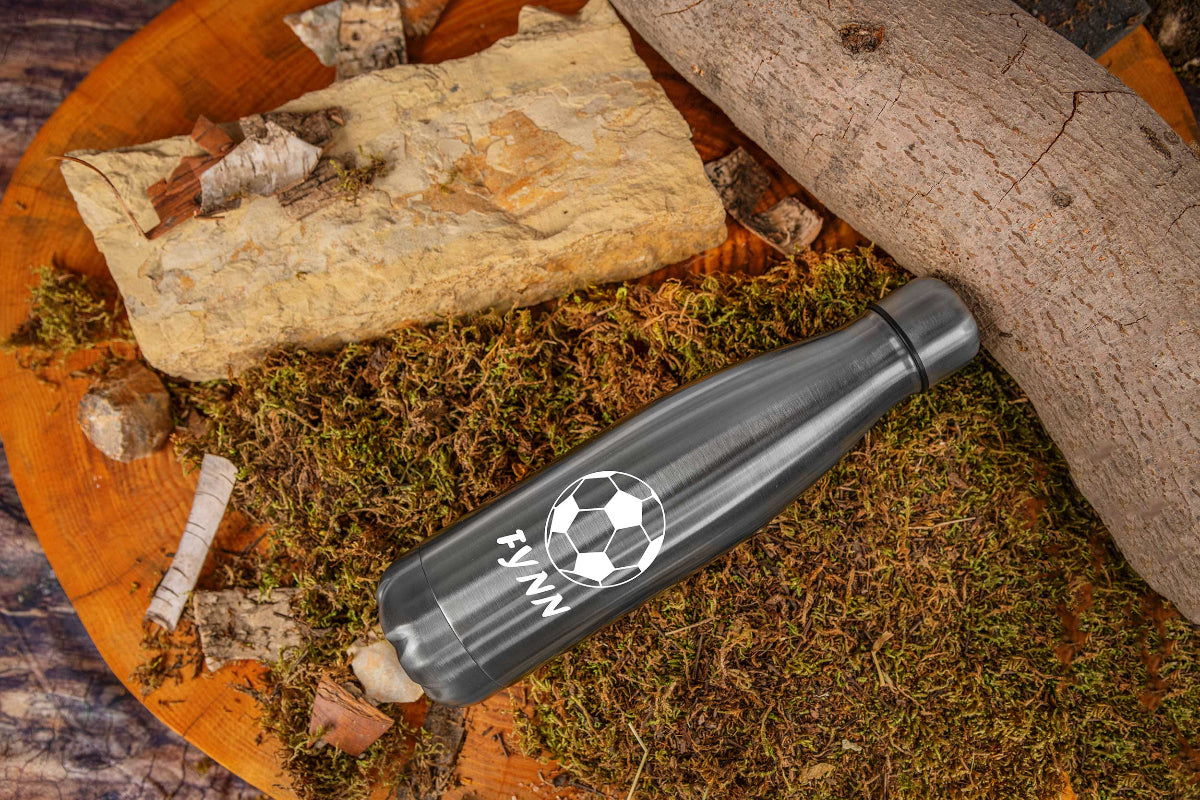 Trinkflasche personalisiert mit Name für Kinder in sechs Farben