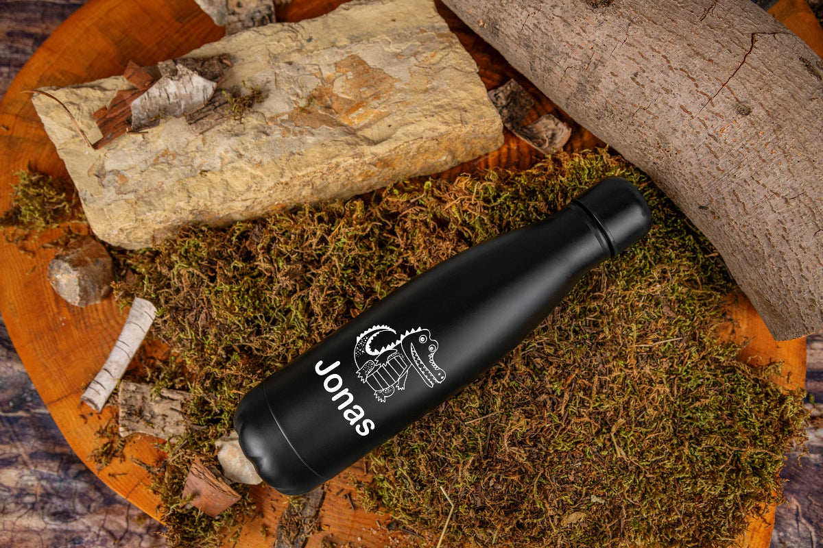 Trinkflasche personalisiert mit Name für Kinder in sechs Farben