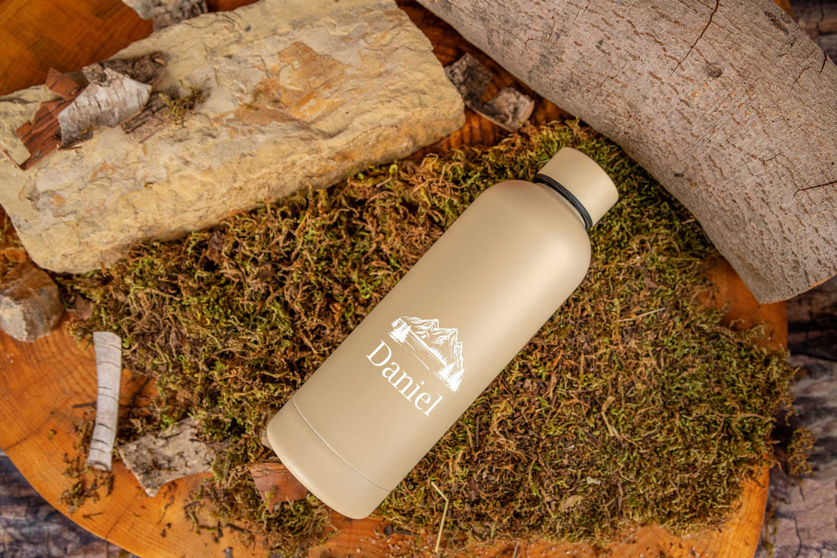 Personalisierte Edelstahl Trinkflasche mit Namen - Isolierflasche