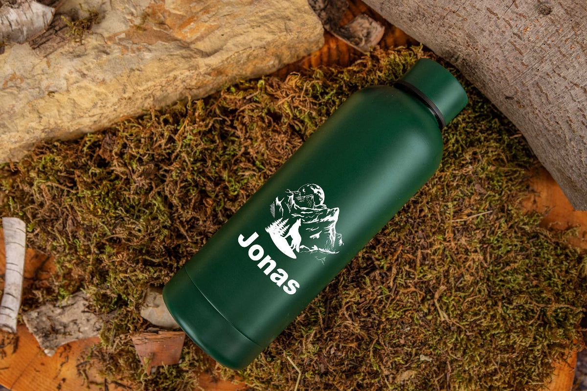 Personalisierte Edelstahl Trinkflasche mit Namen - Isolierflasche