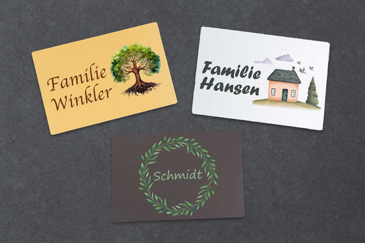 Klingelschild Türschild Namensschild Briefkastenschild personalisiert