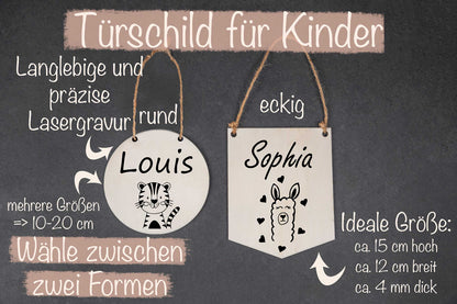 Türschild Kinderzimmer personalisiert mit Gravur