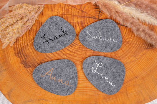 Filz Untersetzer personalisiert mit Name
