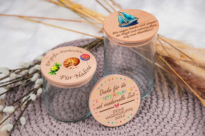 Personalisiertes Vorratsglas mit Name - bunt - Keksglas