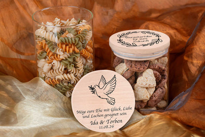 Personalisiertes Hochzeitsgeschenk Geldgeschenk • Vorratsglas