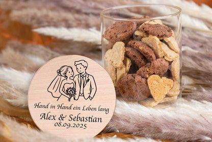 Personalisiertes Hochzeitsgeschenk Geldgeschenk • Vorratsglas