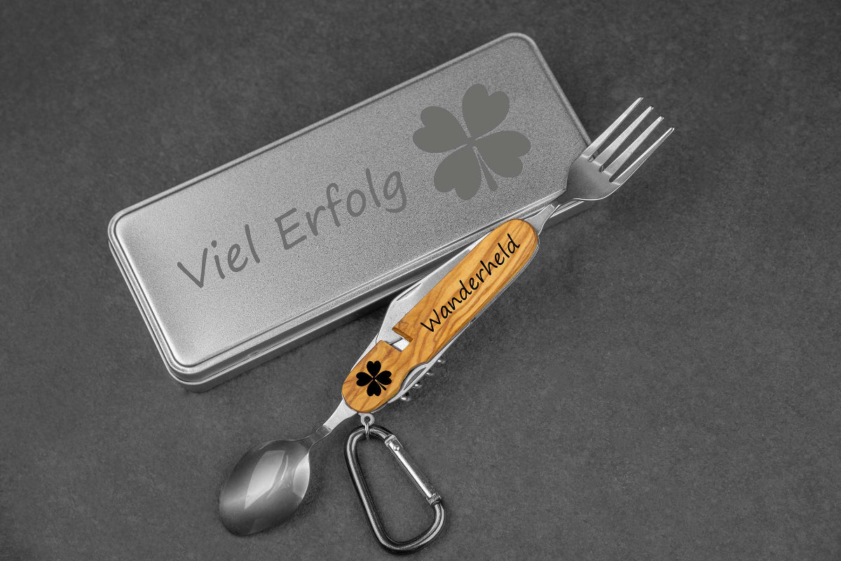Wanderbesteck personalisiert • Campingbesteck